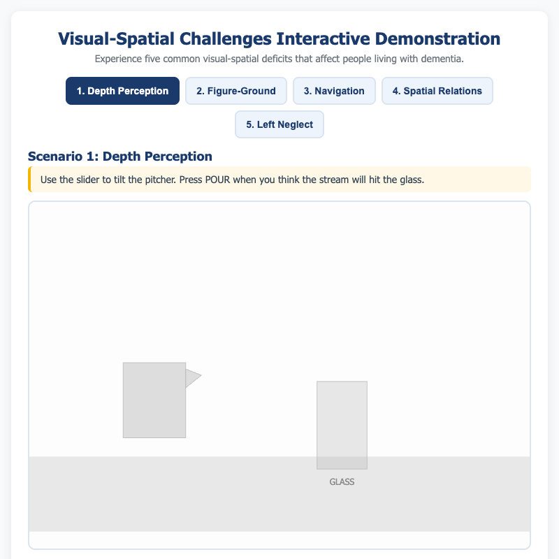 Visual-Spatial Challenges Interactive Demonstration